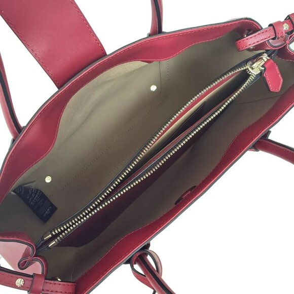 EMPORIO ARMANI - Bordeaux Leather Tote Bag - Picture 7 of 8